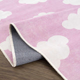 Hauteloom Nizar NJCNLA1 Pink Machine Made Chenille-Polyester Rug