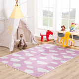 Hauteloom Nizar NJCNLA1 Pink Machine Made Chenille-Polyester Rug