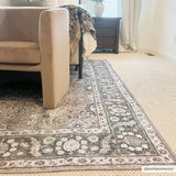 Hauteloom Ganyangan GANY Black Machine Made Chenille-Polyester Rug