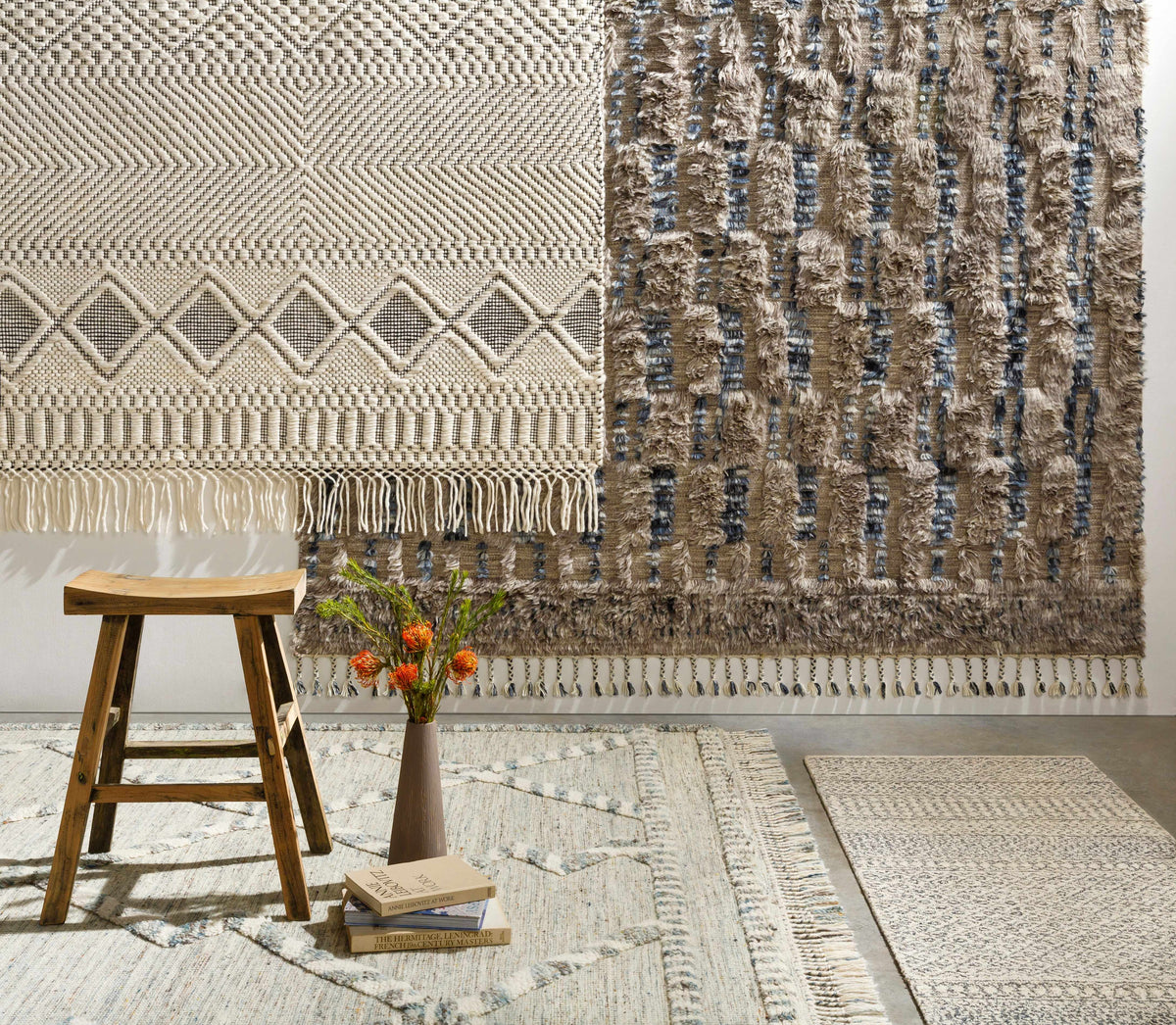 Hauteloom Blakeview BLKV Black Woven/Flatwoven NZ Wool Rug