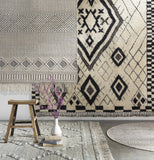 Hauteloom Blakeview BLKV Black Woven/Flatwoven NZ Wool Rug