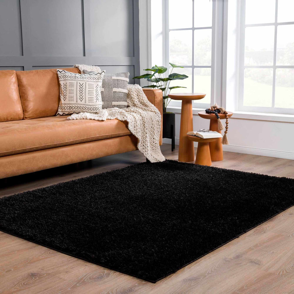 Hauteloom Faina HHAJFAINAA2 Black Machine Made Polyester Rug
