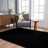 Hauteloom Faina HHAJFAINAA2 Black Machine Made Polyester Rug
