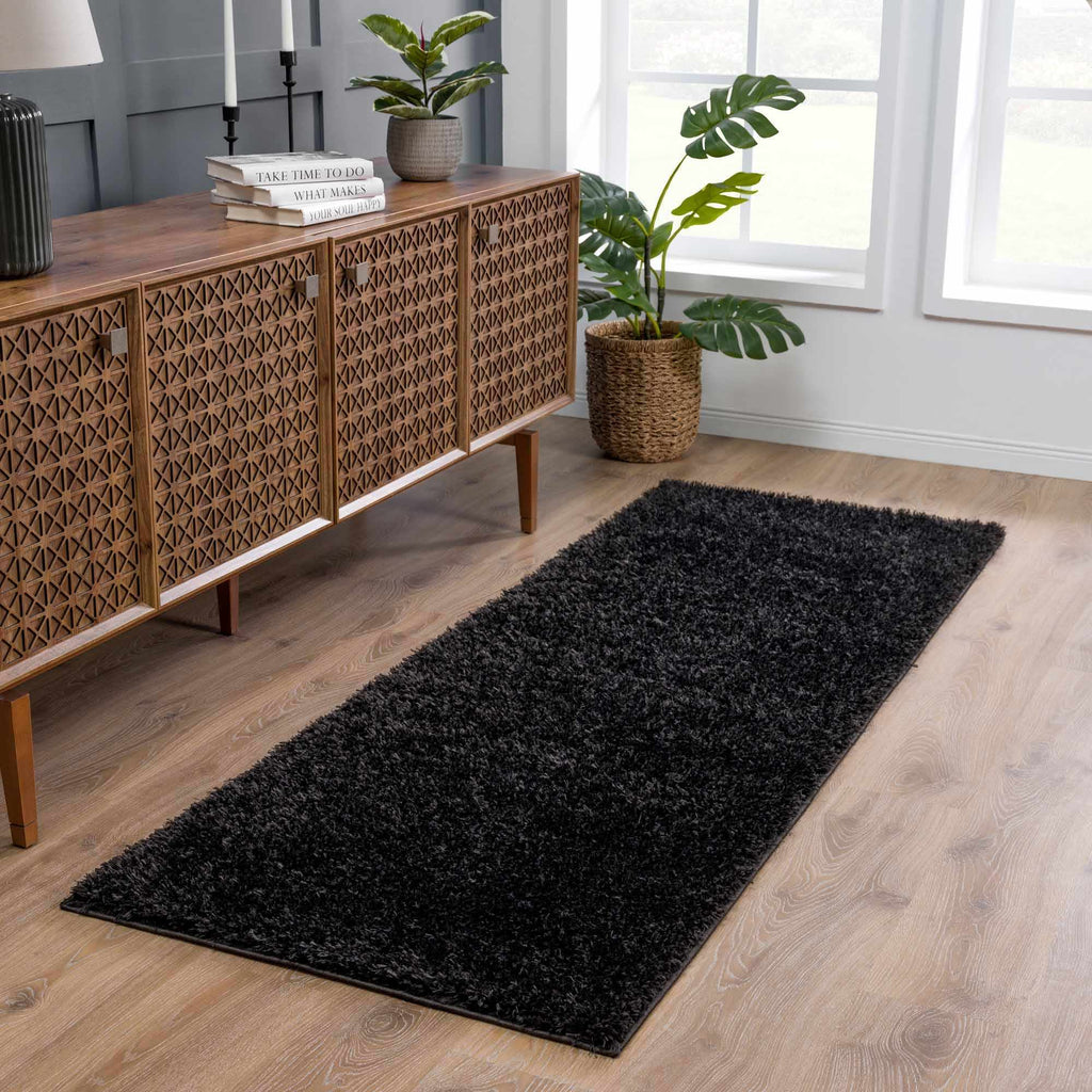 Hauteloom Faina HHAJFAINAA2 Black Machine Made Polyester Rug