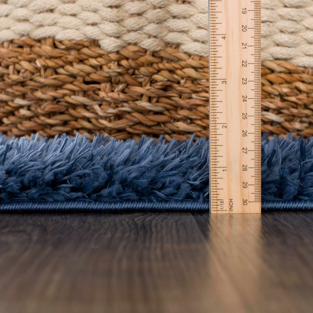 Hauteloom Faina HHAJFAINAA4 Navy Machine Made Polyester Rug