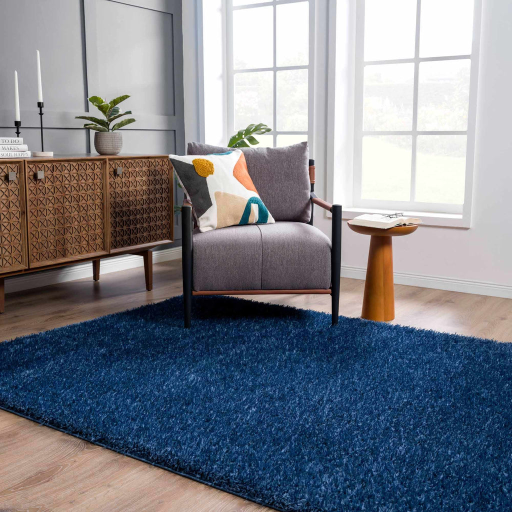 Hauteloom Faina HHAJFAINAA4 Navy Machine Made Polyester Rug