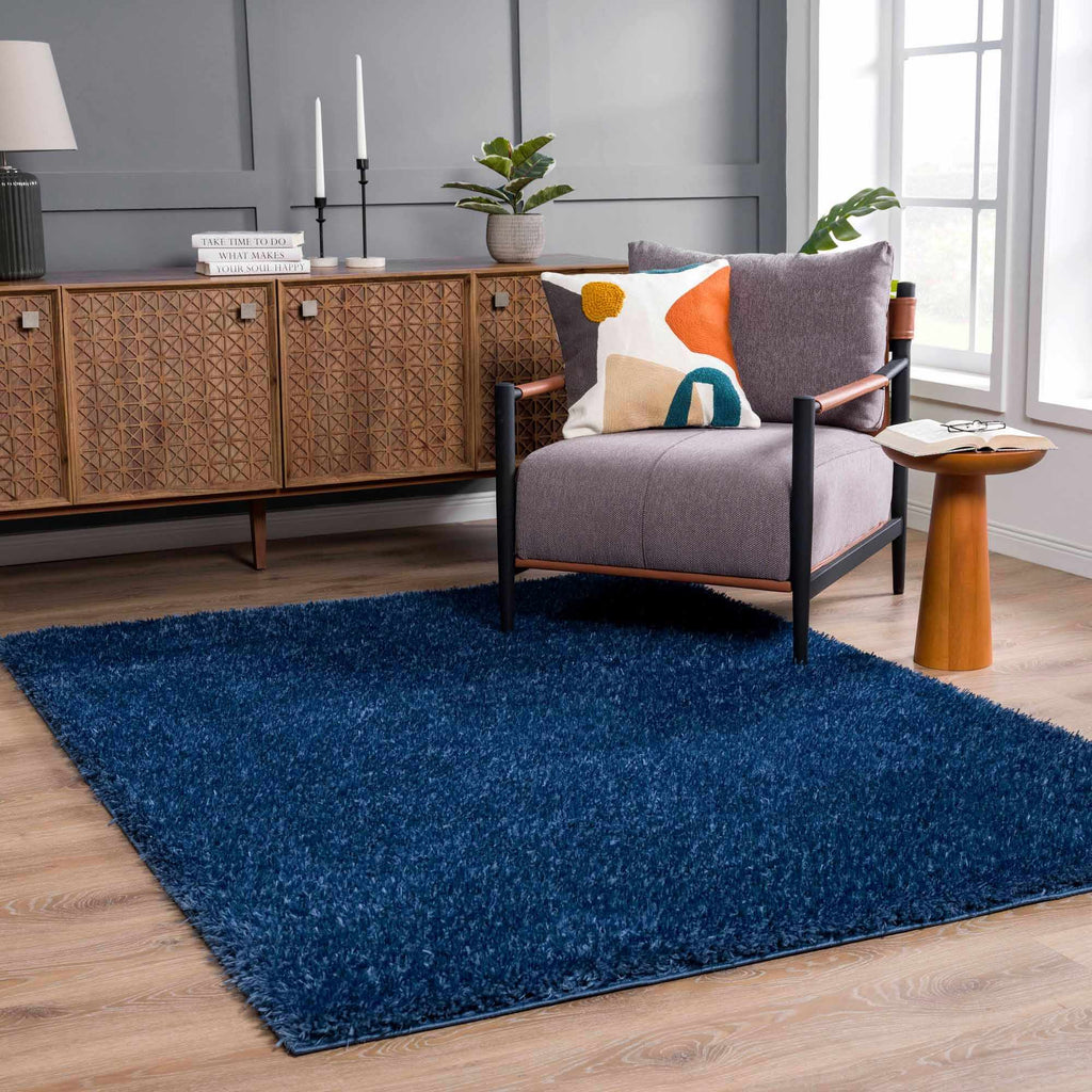 Hauteloom Faina HHAJFAINAA4 Navy Machine Made Polyester Rug
