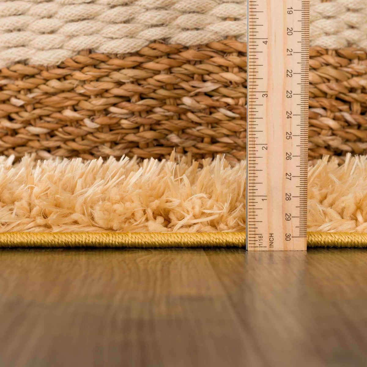 Hauteloom Faina HHAJFAINAA6 Gold Machine Made Polyester Rug