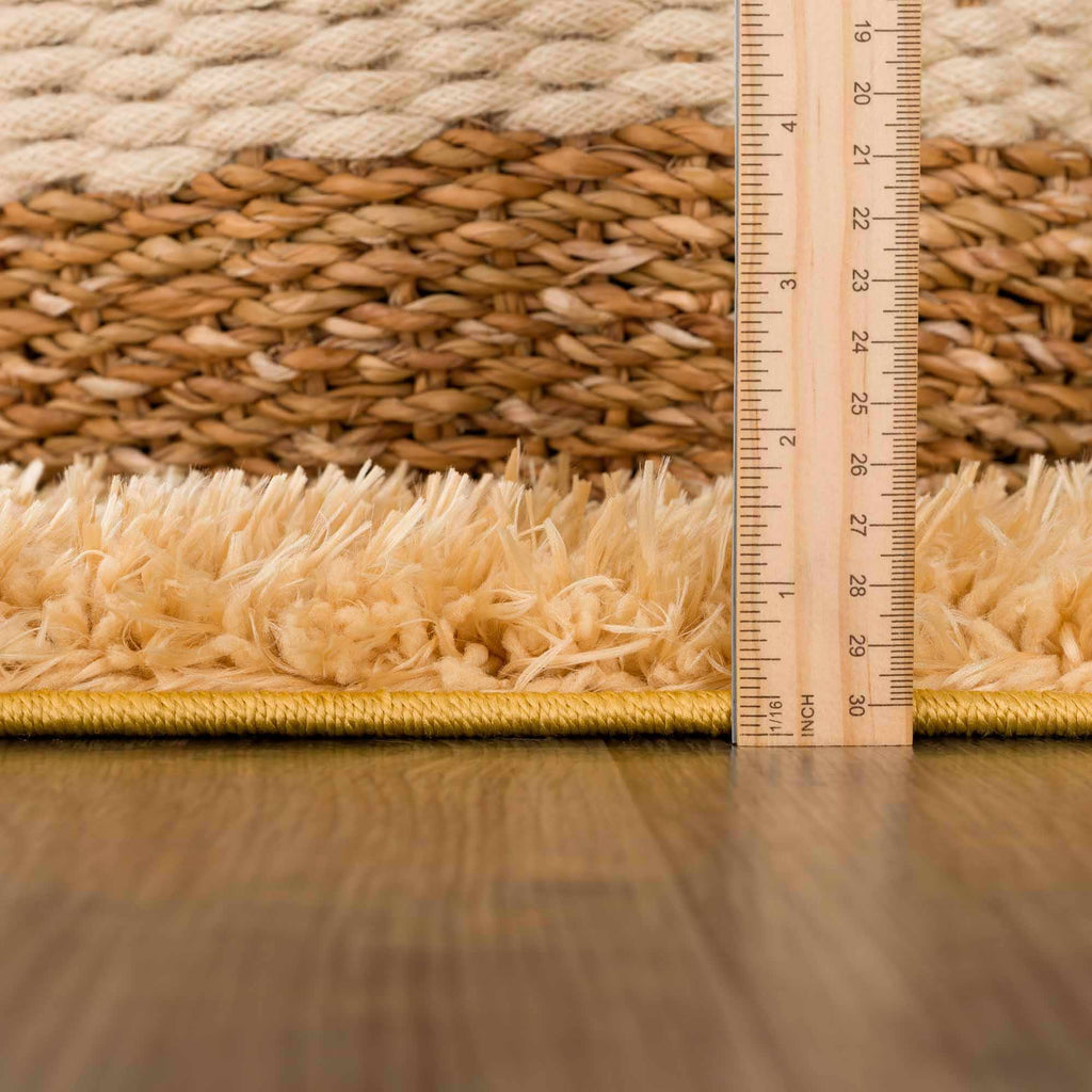 Hauteloom Faina HHAJFAINAA6 Gold Machine Made Polyester Rug