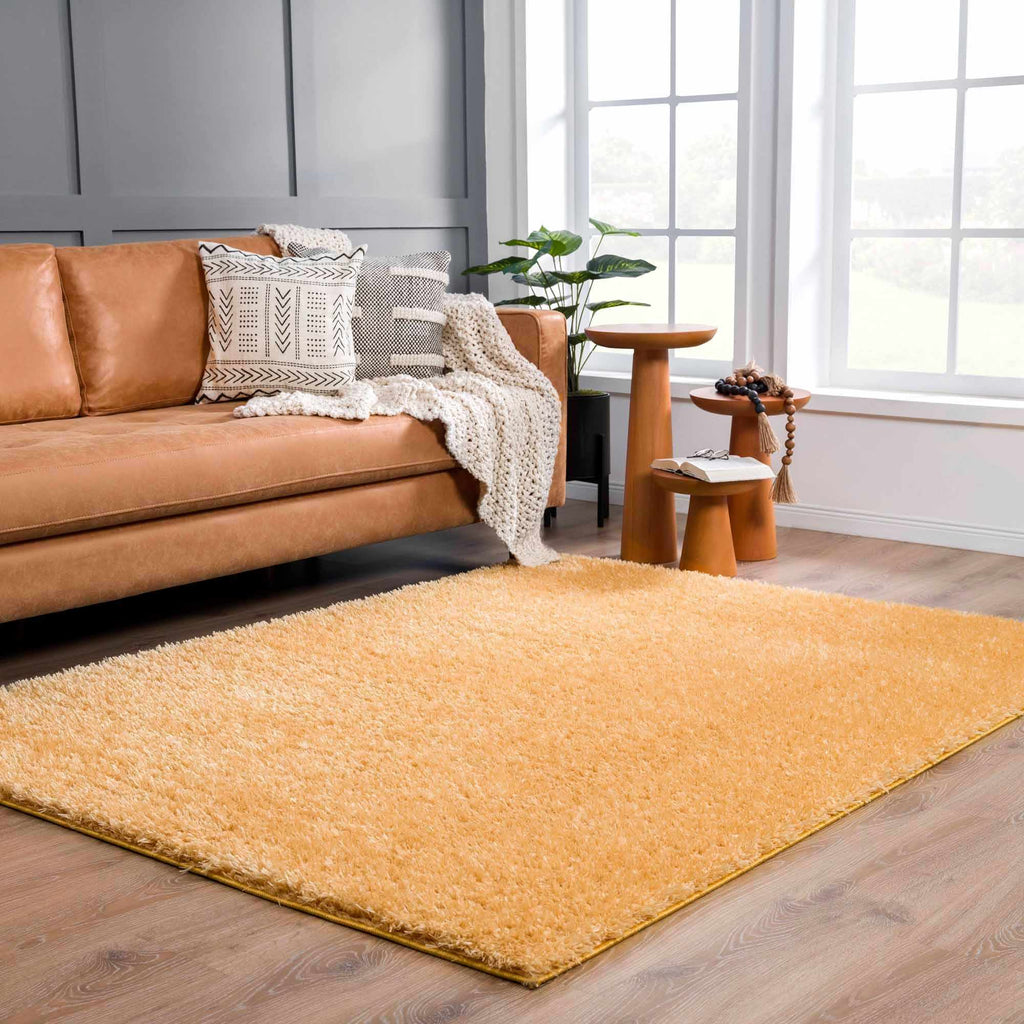Hauteloom Faina HHAJFAINAA6 Gold Machine Made Polyester Rug