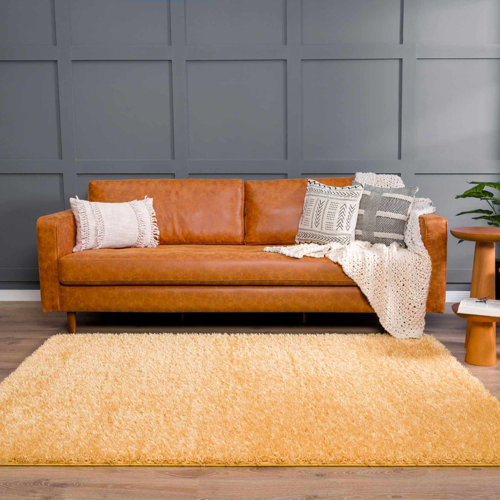 Hauteloom Faina HHAJFAINAA6 Gold Machine Made Polyester Rug