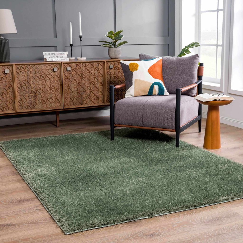 Hauteloom Faina HHAJFAINAA7 Green Machine Made Polyester Rug