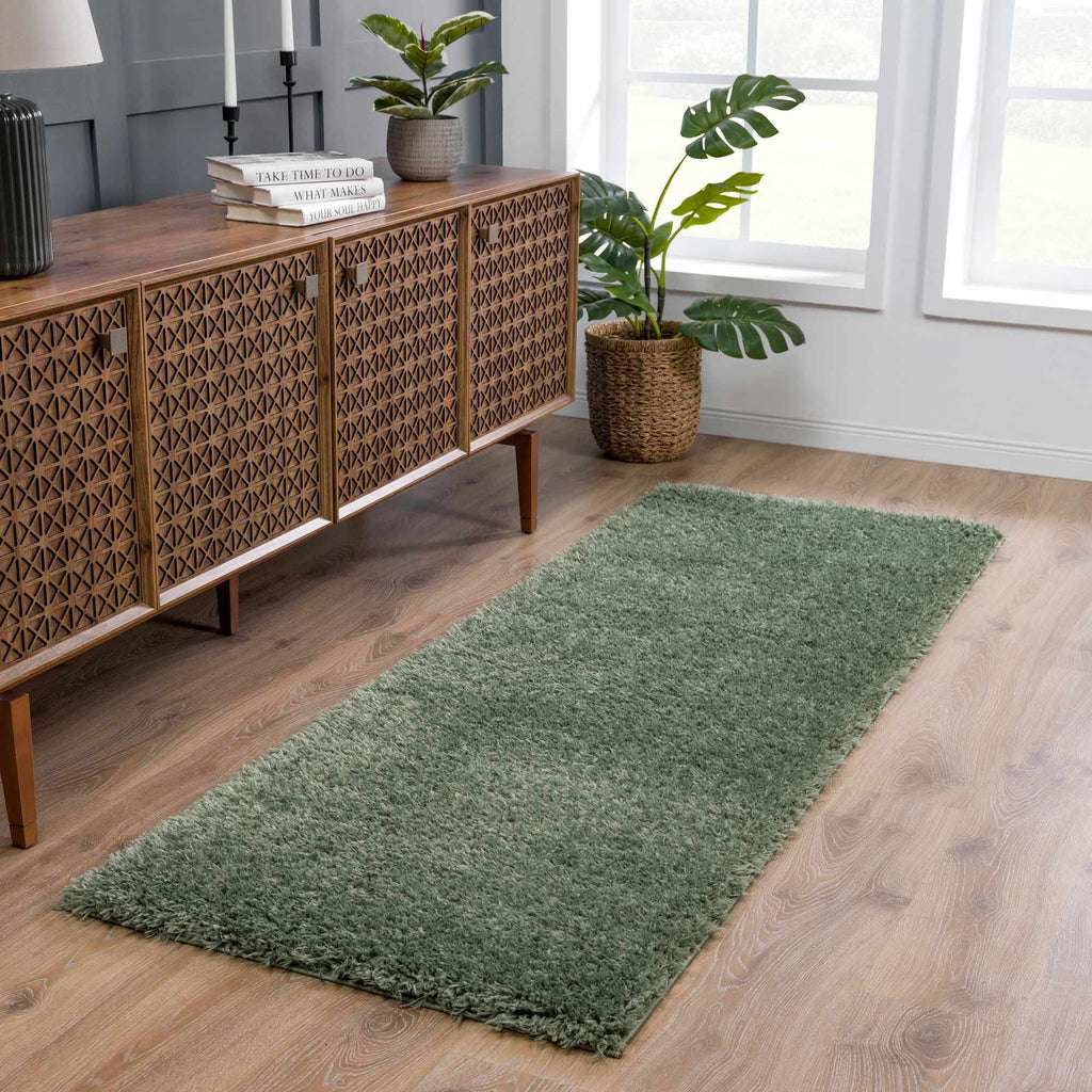 Hauteloom Faina HHAJFAINAA7 Green Machine Made Polyester Rug