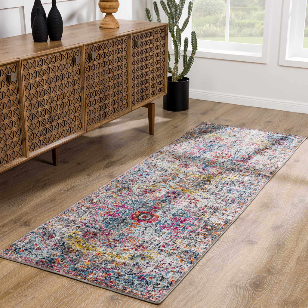 Hauteloom Delanson DLNS Teal Machine Made Polypropylene Rug