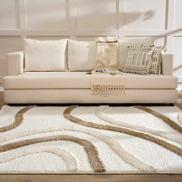 Hauteloom Espiye ESPIY Light Peach Machine Made Polyester Rug