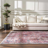 Hauteloom HOLI HOL2303 Burgundy Machine Made Polyester Rug