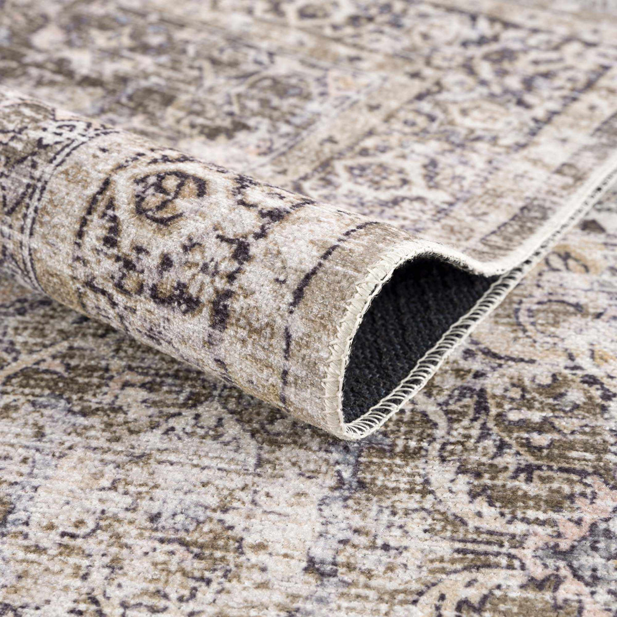 Hauteloom HOLI HOL2304 Olive Machine Made Polyester Rug