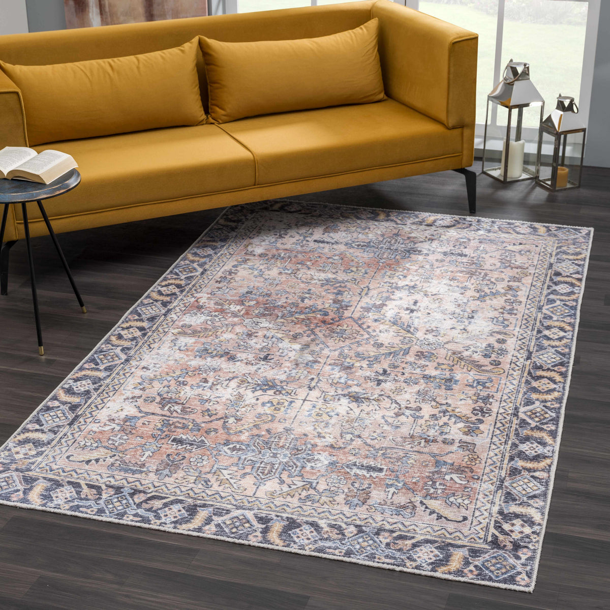 Hauteloom HOLI HOL2305 Peach Machine Made Polyester Rug