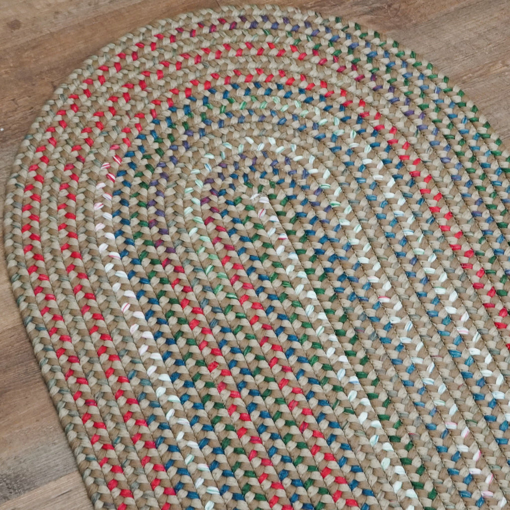 Colonial Mills Heartsfield Braid HR54 Round-Toasted-Beige Rug