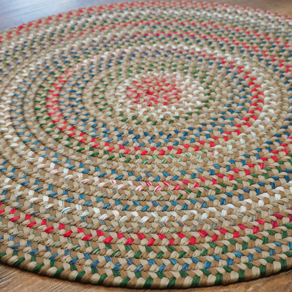 Colonial Mills Heartsfield Braid HR54 Round-Toasted-Beige Rug