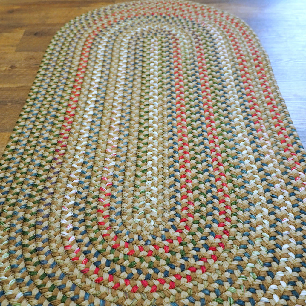 Colonial Mills Heartsfield Braid HR54 Round-Toasted-Beige Rug
