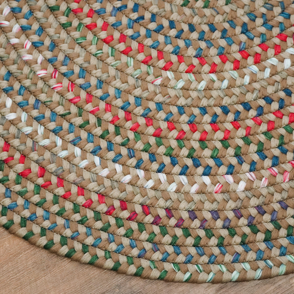 Colonial Mills Heartsfield Braid HR54 Round-Toasted-Beige Rug