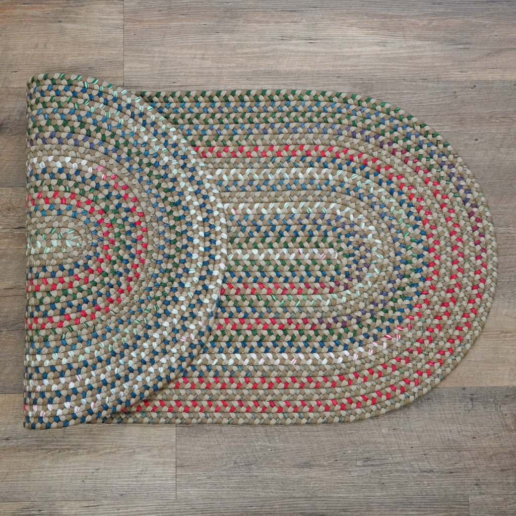 Colonial Mills Heartsfield Braid HR54 Round-Toasted-Beige Rug