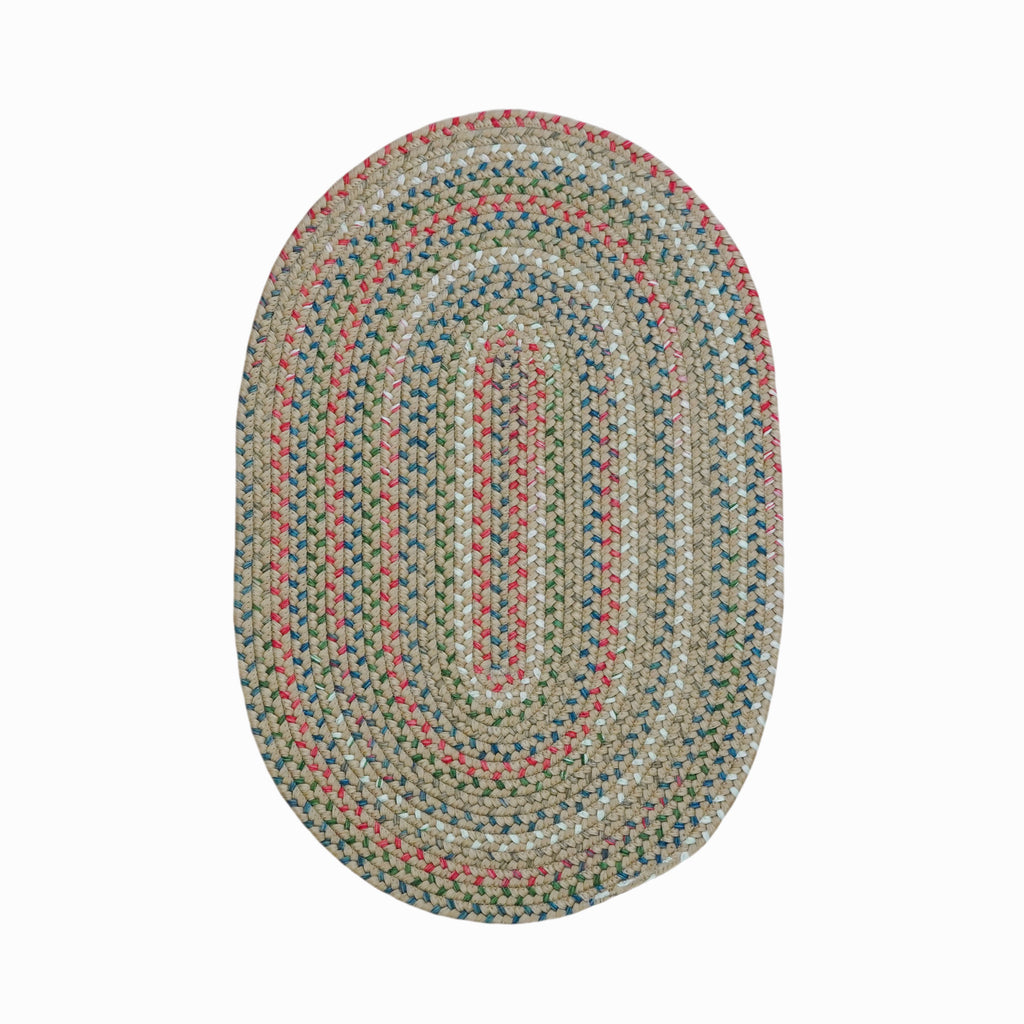 Colonial Mills Heartsfield Braid HR54 Round-Toasted-Beige Rug