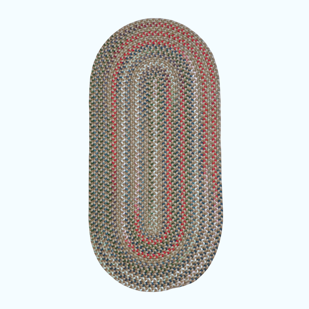 Colonial Mills Heartsfield Braid HR54 Round-Toasted-Beige Rug