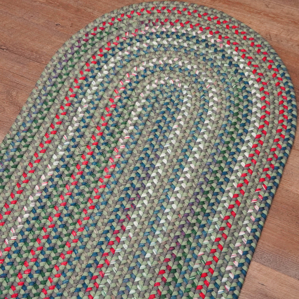 Colonial Mills Heartsfield Braid HR58 Round-Ash-Moss Rug