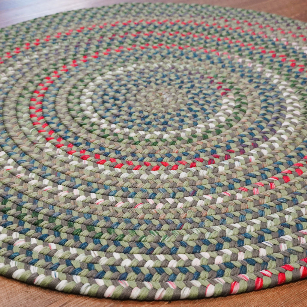 Colonial Mills Heartsfield Braid HR58 Round-Ash-Moss Rug