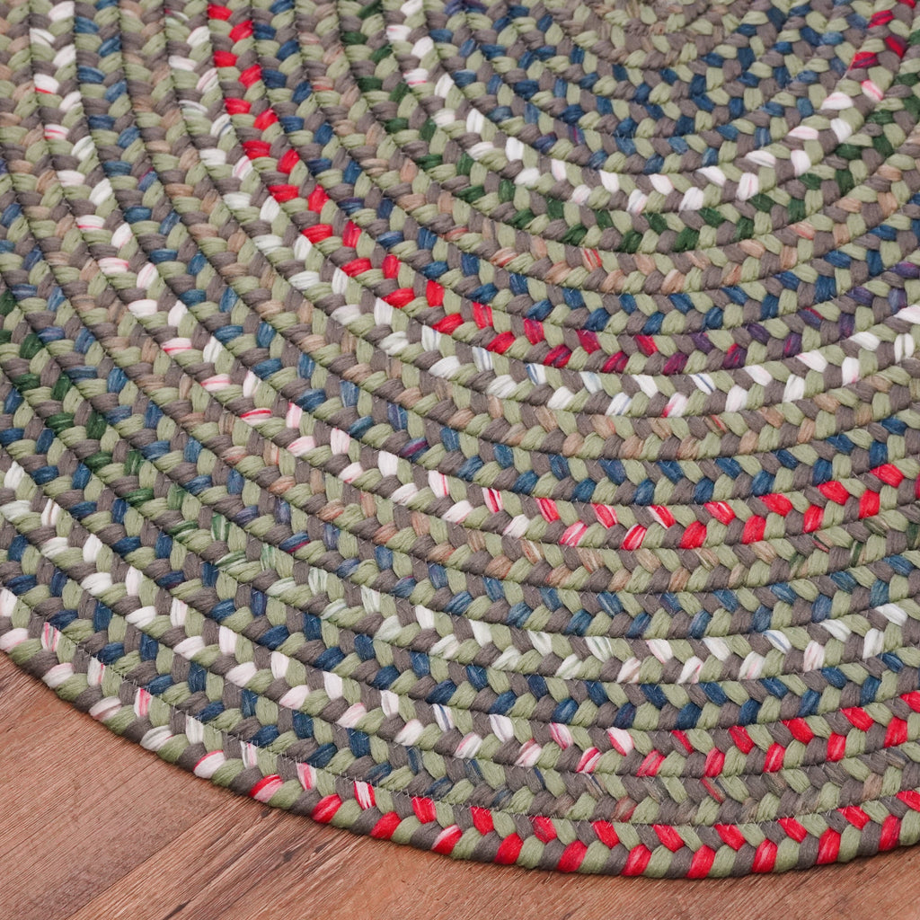 Colonial Mills Heartsfield Braid HR58 Round-Ash-Moss Rug