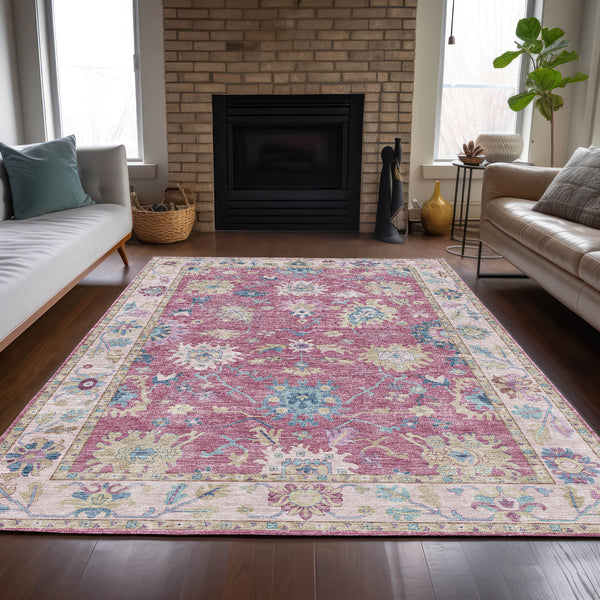 dalyn hatay hy7 pink rug