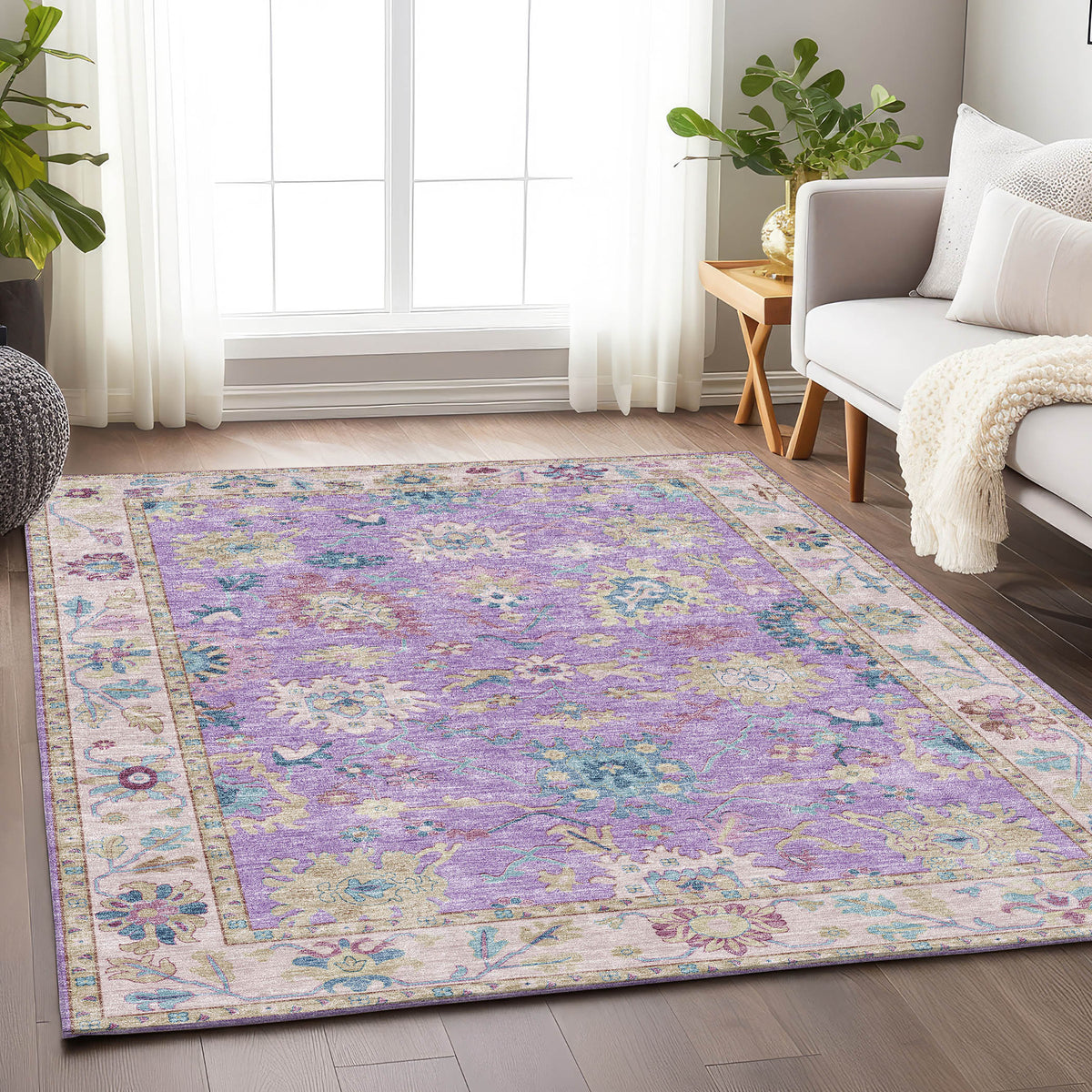 dalyn hatay hy7 purple rug