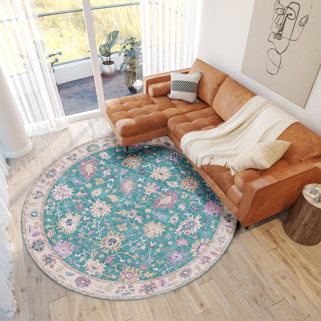 dalyn hatay hy7 teal rug