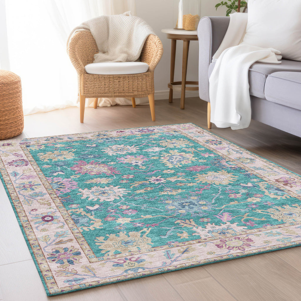 dalyn hatay hy7 teal rug