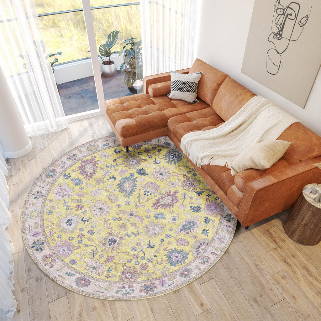 dalyn hatay hy7 yellow rug