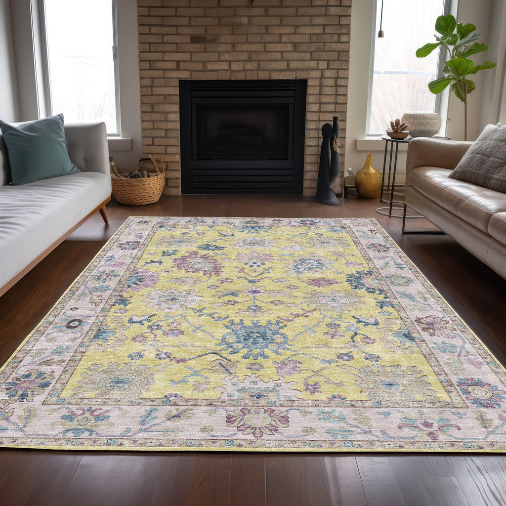 dalyn hatay hy7 yellow rug