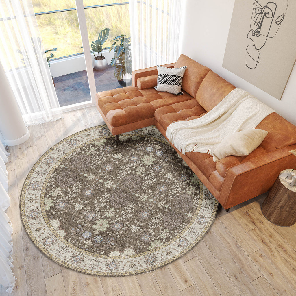 dalyn hatay hy9 brown rug