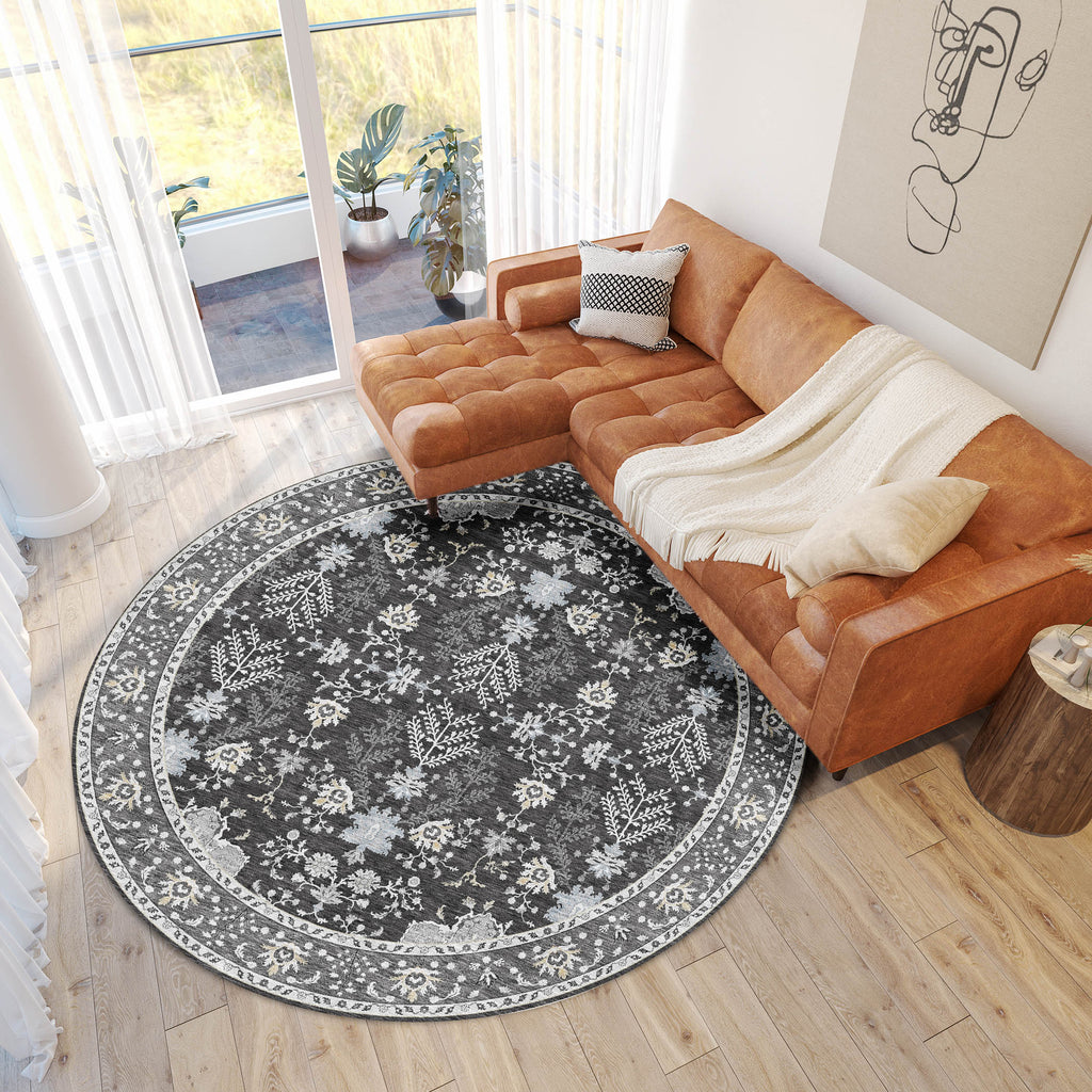 dalyn hatay hy9 charcoal rug