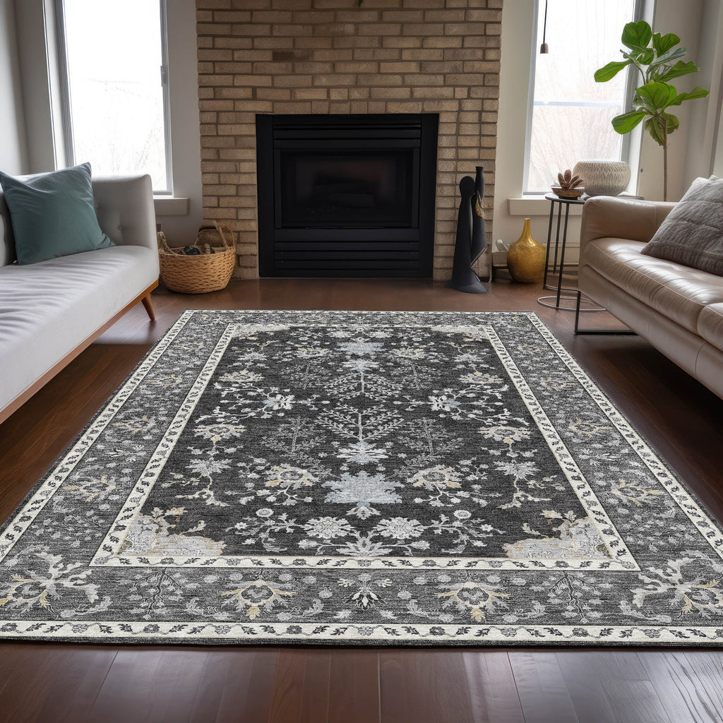 dalyn hatay hy9 charcoal rug