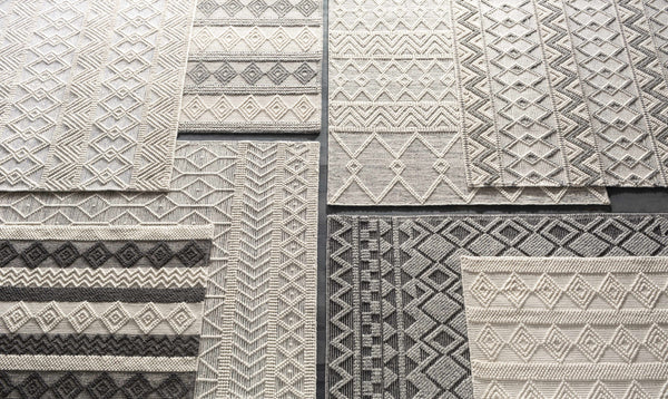 Hauteloom Mineola MINEO Charcoal Woven/Flatwoven Wool Rug