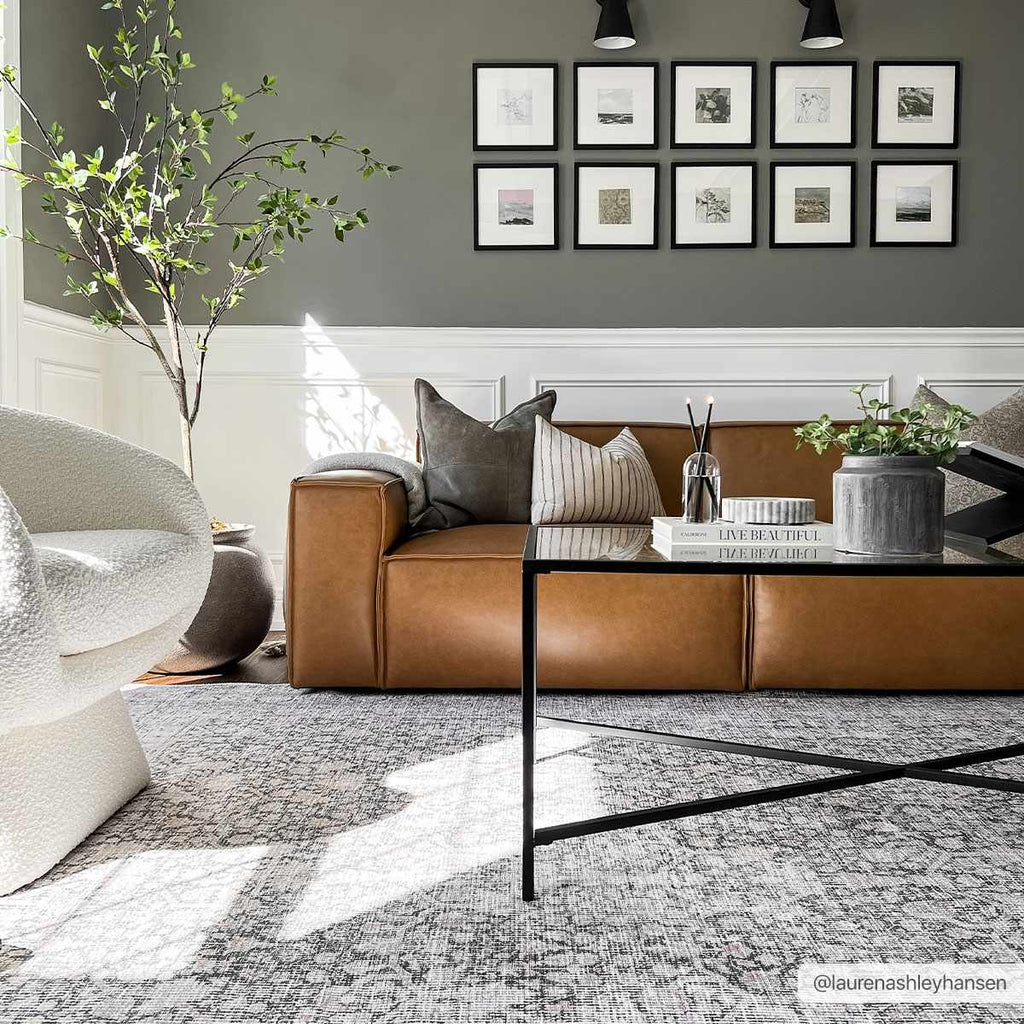 Hauteloom Hedda SAMAHEDDAA1 Light Gray Machine Made Polyester Rug