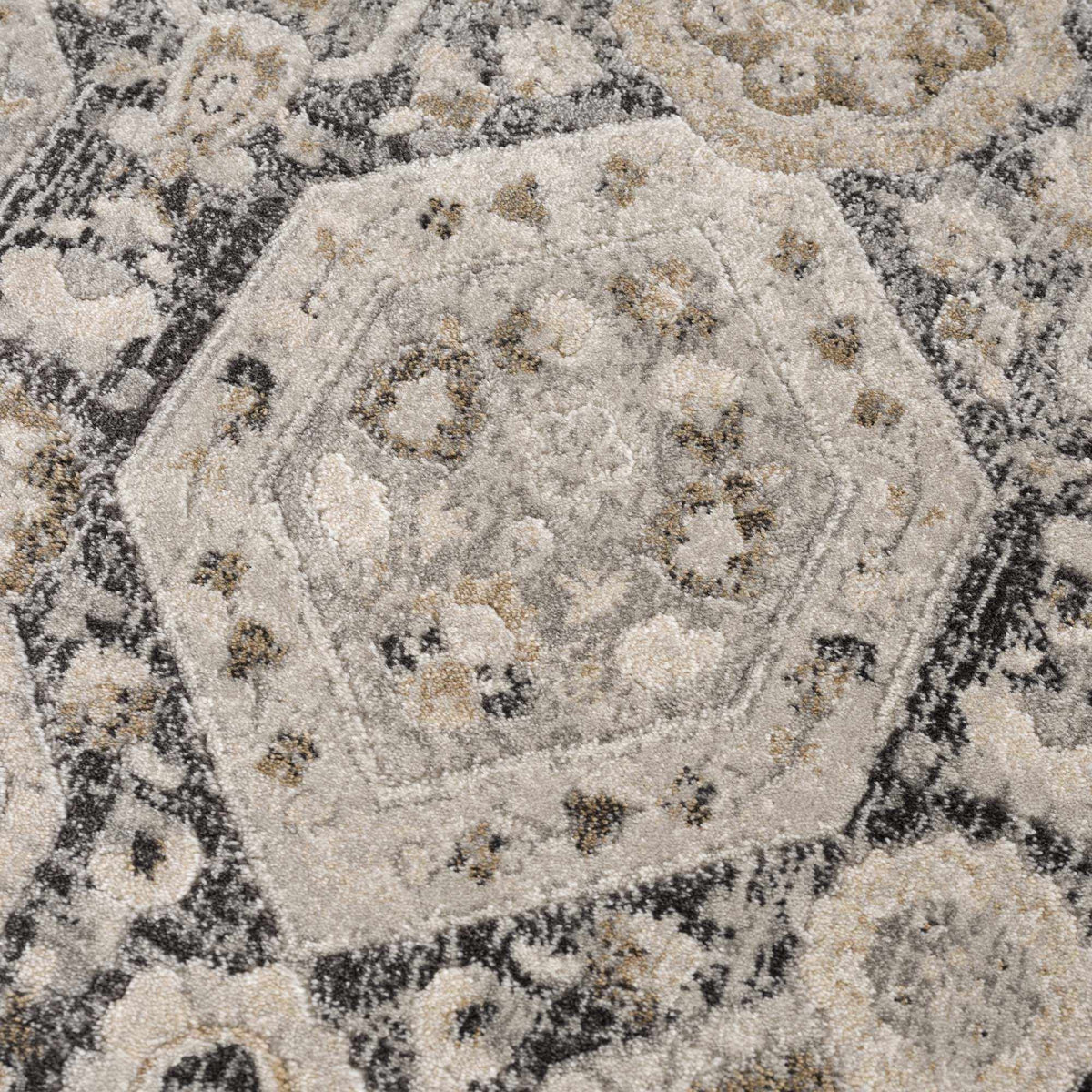 Hauteloom Minoa MINOA Black Machine Made Polypropylene Rug