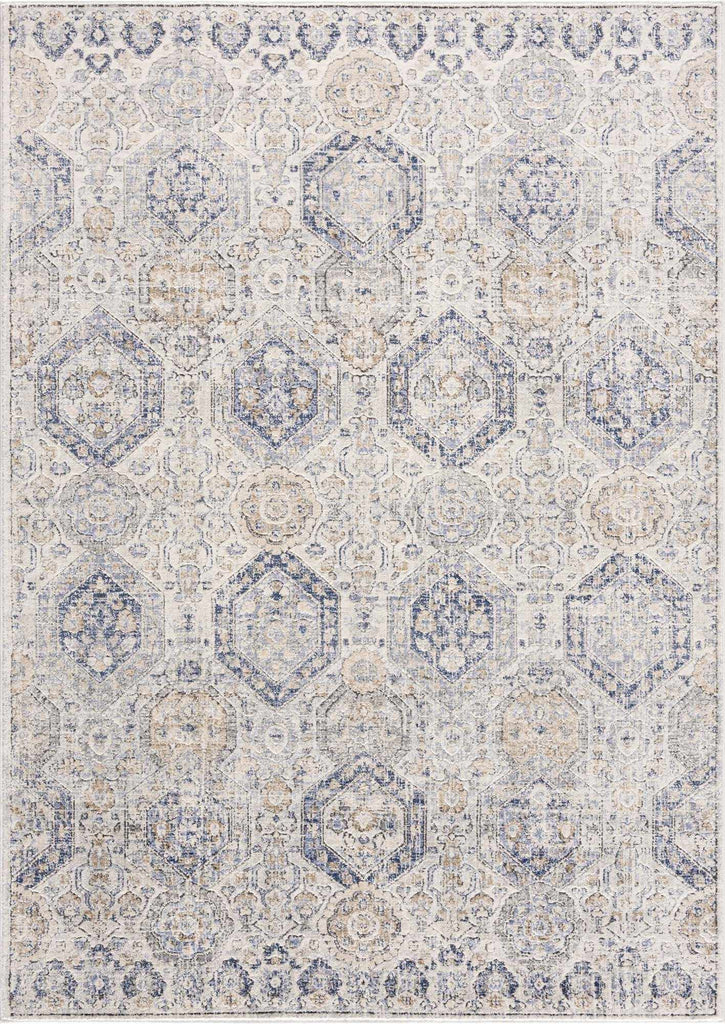 Hauteloom Burnettsville BRNTT Navy Machine Made Polypropylene Rug