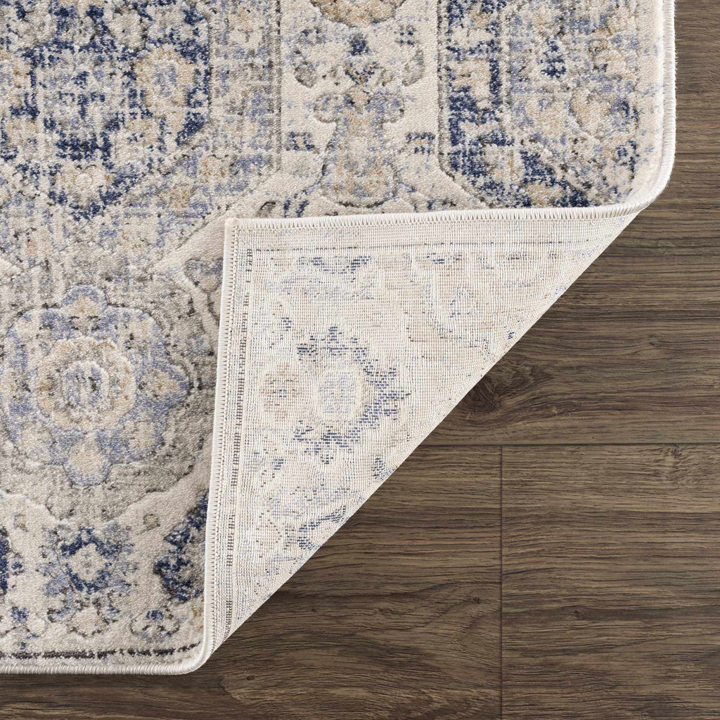 Hauteloom Burnettsville BRNTT Navy Machine Made Polypropylene Rug