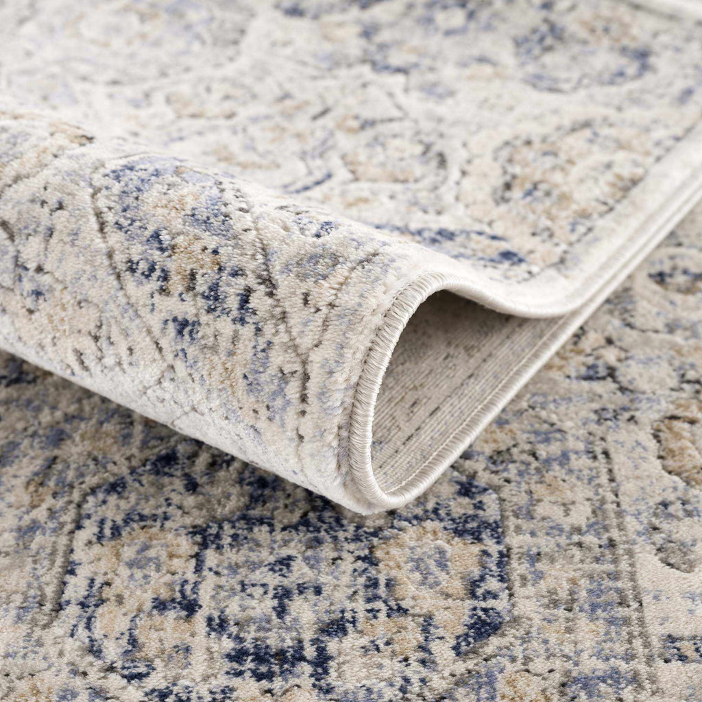 Hauteloom Burnettsville BRNTT Navy Machine Made Polypropylene Rug
