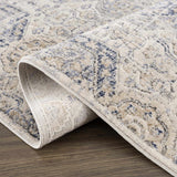 Hauteloom Burnettsville BRNTT Navy Machine Made Polypropylene Rug