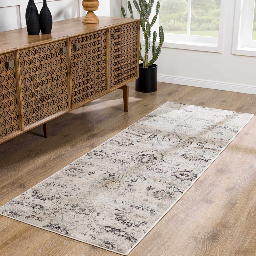 Hauteloom Georgiana GEOR Charcoal Machine Made Polypropylene Rug