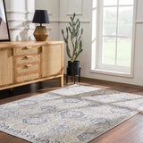 Hauteloom Burnettsville BRNTT Navy Machine Made Polypropylene Rug